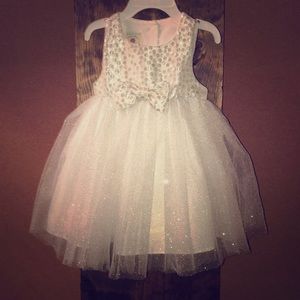 Silver sparkle tulle dress